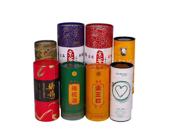 深圳彩色印刷LOGO圆形纸罐包装盒纸筒盒 白酒红酒香槟洋酒圆形包装盒